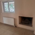 Built-in fireplace in the living room